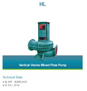 HL Vertical Volute Mixed Flow Pump