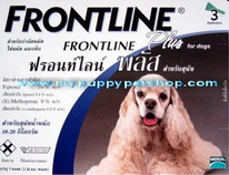 ขาย Frontline PLUS  สำหรับสุนัข น้ำหนัก 11 - 20 กก. ยาหยดกำจัดเห็บหมัด (3 หลอด)