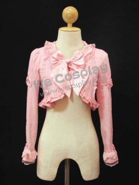 เสื้อคาร์ดิแกนโลลิต้าสีชมพูสุดหวาน (Pink Lolita Cardigan) จาก Body Line ญี่ปุ่น