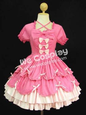 เดรสโลลิต้า สวีทลิตเติ้ลปริ๊นเซส (Sweet Little Princess Lolita Dress) สีช็อกกิ้งพิงค์
