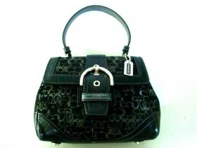 Authentic COACH Signature Lurex Top Handle purse clutch evening bag 3598 ถือออกงาน