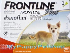 ขาย Frontline PLUS (ขายส่ง 10 กล่อง) สำหรับสุนัขหนัก 1-10 กก. ยาหยดกำจัดเห็บหมัด ฟรีค่าส่ง! 