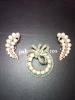 ขาย Vintage Turquoise & Pearl Pin & Earrings Set -