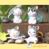Chi Figure Toy Set ชุดโมเดลของเล่นแมวจี้ 4 ตัว