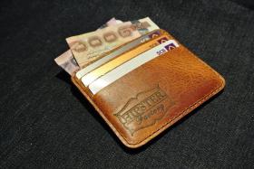 No.6 slim wallet สีน้ำตาล