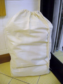 A6 ถุงผ้าดิบ Laundry bag 20x24 100%cotton หนา 11 lb.
