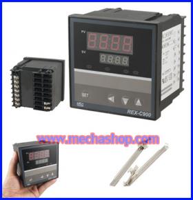 เครื่องวัดอุณหภูมิ เครื่องควบคุมอุณหภูมิ Temperature Controller PV SV Digits Display REX-C900FK02-M*AN