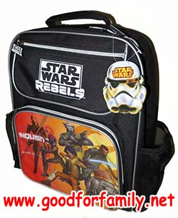 กระเป๋าเป้ 14 นิ้ว Star Wars Lebels สีดำ สตาร์ วอร์ กระเป๋านักเรียน กระเป๋าสะพาย กระเป๋าเด็ก เป้ รหัส bckpckstw003