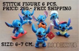 Disney Stitch Figure 6 pcs./set ชุดโมเดลสติช 6 ตัว
