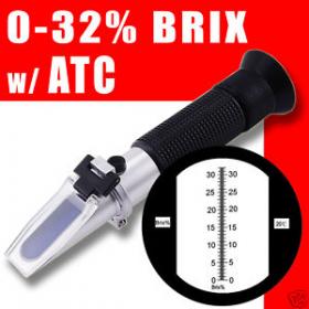 BX02-เครื่องวัดค่าความหวาน Refractometer 0-32% Brix Refractometer with ATC RHB-32ATC