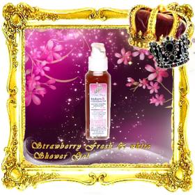 Nb-048 Narnia Strawberry Fresh&White Shower Gel เจลอาบน้ำสตอเบอร์รี่ผสมเม็ดสครับ ขัดผิว ผิวเรียบเนียนกระจ่างใสยิ่งขึ้น ควรใช้เป็นประจำเห็นผลชัดเจน