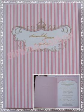 การ์ด แต่งงานคู่ ลาย Pink crorwn (710-12)