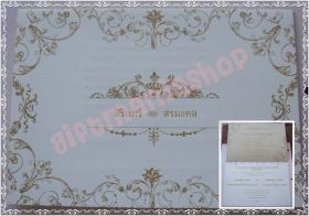 การ์ด แต่งงานเดี่ยว ลาย Vintage Gold (12-85)