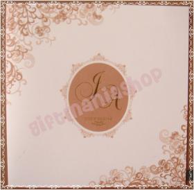 การ์ดคู่ สีส้มทอง ลาย Vintage (C0012)