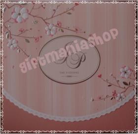 การ์ดคู่ ลาย Pink Sakura แบบสามพับ (C0111)