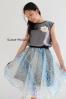 Blue-marine printed dress
