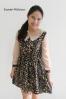 Heart printed chiffon dress