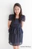 Polka dot peplum dress