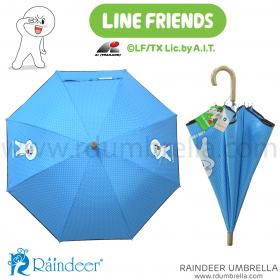 ขาย Line Friends Umbrella ร่มสติ๊กเกอร์ 18 นิ้ว สกรีนลาย Moon Sticker Line