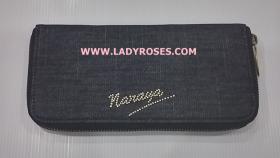 ขาย กระเป๋าสตางค์ นารายา ผ้าเดนิม สียีนส์ดำ  (กระเป๋านารายา กระเป๋าผ้า NaRaYa) 