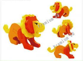 Wooden 3D Puzzle ตัวต่อ 3 มิติ ลายสิงโต