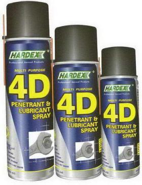 น้ำมันหล่อลื่นอเนกประสงค์ น้ำมันกัดสนิม Hardex 4D Penetrant and Lubricant  