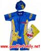 ชุดว่ายน้ำเด็ก Wetsuit แขนสั้น Pokemon สีเหลือง หมวกว่ายน้ำ เว็ทสูทเด็ก บอดี้สูทเด็ก เสื้อผ้าเด็ก โปเกม่อน ชุดว่ายน้ำเด็กผู้ชาย รหัส swmpok001