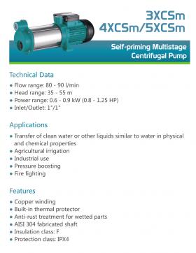 Self-priming Multistage Centifugal Pump