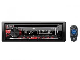 JVC KD-R661 เครื่องเล่นซีดี ติดรถยนต์ CD/MP3/USB JVC เล่นเพลงใน iPod/iPhone (สีดำ)