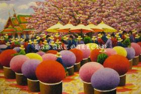 ขาย Original handpainted Oil Painting by Amornsak Livisit Impressionist Style