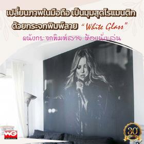 White Glass ผนังกระจกพิมพ์ลาย [ห้องนั่งเล่น]