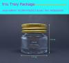 15ml (ขวด 15 มล.(100ใบ) ขวดแก้วใส หกเหลี่ยม +ฝาโลห -