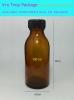 100ml (ขวด 100 มล.(100ใบ) แก้วสีชา ม้าศึก จุก+ฝาพล -