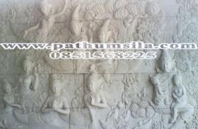 กินรี 7 องค์ 300*160 cm Sandstone Hinsai Art สีทราย