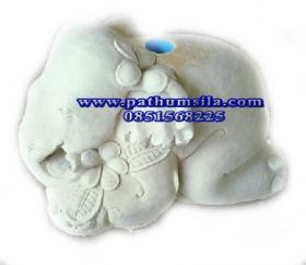 ช้างน้ำผุด ช้างปักร่ม Elephant elephant embroidery pop umbrella สีทราย