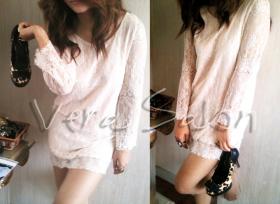 เสื้อลูกไม้ยาว free size