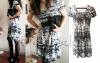 dress ชีฟองอัดพลีท สีดำ และ สีชมพู free size