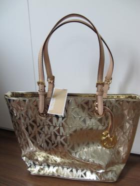 ขาย Michael Kors Signature Tote Bag-Gold