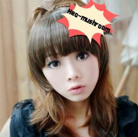 (สินค้าใหม่) คลิปหน้าม้า Neo-Mushroom สีน้ำตาลทอง