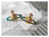ต่างหู/ตุ้มหู Lost in Space ต่างหูแป้นสไตล์ Vivian Westwood งานเกาหลี