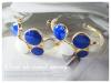 ต่างหู / ตุ้มหู Vivid tile round earring ต่างหูห่วงประดับเม็ดหินลงยา