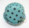 ถ้วยคัพเค้ก Aqua Brown Polka Dot ไซส์มาตรฐาน 50 pcs.