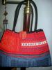 กระเป๋าผ้าปักชาวเขาสีแดง Red Toto Bag