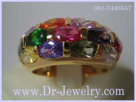 A048 - แหวนพลอยนพเก้า CZ