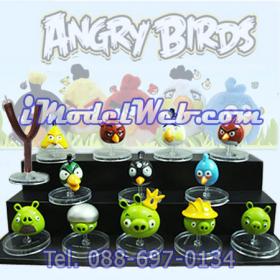 AB18M โมเดลนกโกรธ Angry birds ชุด 12ตัว + ไม้ยิง 1 อัน