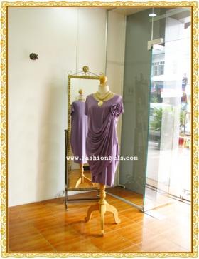 Glamorous Dress in Purple Pale เดรสสีม่วงอ่อนเรียบหรู