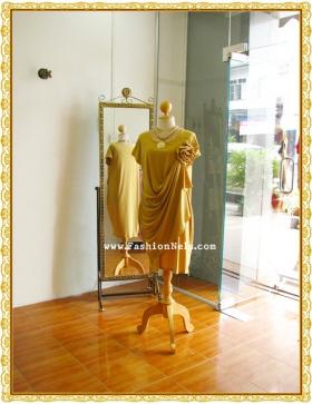 Glamorous Dress in Yellow Lime เดรสสีเหลืองมะนาวเรียบหรู