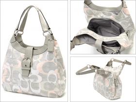 ขาย COACH SOHO OPTIC LINEN LARGE HOBO F 19214