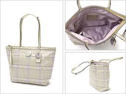 ขาย Coach Coach SIGNATURE PLAID TOTE SV/ MULTICOLOR  F17474