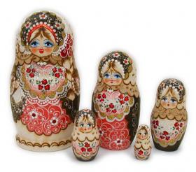 ตุ๊กตาแม่ลูกดก (Matryoshka) - From Russia With Love (Woodburn Pink)